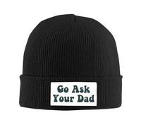 FWJZDSP Cappello da papà Vai a Chiedere a Tuo papà, Berretto Invernale Caldo, Divertente per la Festa del papà, per Mamma e papà.