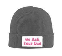FWJZDSP Cappello da papà Vai a Chiedere a Tuo papà, Berretto Invernale Caldo, Divertente per la Festa del papà, per Mamma e papà.
