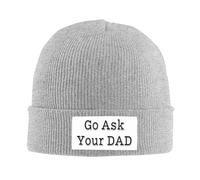 FWJZDSP Cappello da papà Vai a Chiedere a Tuo papà, Berretto Invernale Caldo, Divertente per la Festa del papà, per Mamma e papà.