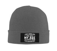 FWJZDSP Cappello da Uomo Vintage con Scritta Non so Come comportarmi con la mia età, Berretto da Donna, Berretto Lavorato a Maglia, Berretto da Notte Nero