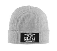 FWJZDSP Cappello da Uomo Vintage con Scritta Non so Come comportarmi con la mia età, Berretto da Donna, Berretto Lavorato a Maglia, Berretto da Notte Nero