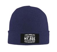 FWJZDSP Cappello da Uomo Vintage con Scritta Non so Come comportarmi con la mia età, Berretto da Donna, Berretto Lavorato a Maglia, Berretto da Notte Nero