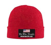 FWJZDSP Cappello Invernale Lavorato a Maglia We The People Operation Epic Fury per Uomo e Donna
