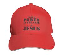 FWJZDSP c'è Potere nel Nome di Gesù Cappello per Uomo Donna Cappello con Croce di Cristo Cappello Cristiano Berretto da Baseball Cappello da Camionista Divertente