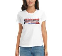 FWJZDSP Charlie Kirk Vero Eroe Americano Riposa in Pace USA Flag Maglietta da Donna Girocollo in Cotone Manica Corta
