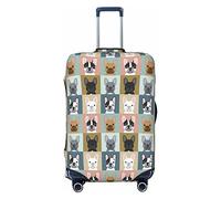 FWJZDSP Copri bagaglio da viaggio Bulldog francese Frenchie Dogs Valigia Protezione elastica Copri bagaglio lavabile Grande