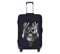 FWJZDSP Copri bagaglio da viaggio Death Wish Divertente scheletro di teschio Valigia Protezione elastica Copri bagaglio lavabile Grande