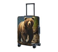 FWJZDSP Copribagaglio da viaggio Coprivaligia elastico Copribagaglio orso bruno Coperture protettive per bagagli da viaggio Copertura decorativa per bagagli antigraffio per adulti (18-32 pollici)