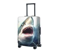 FWJZDSP Copribagaglio da viaggio Coprivaligia elastico Squalo nel mare Copribagagli Coperture protettive per bagagli da viaggio Copertura decorativa per bagagli antigraffio per adulti (18-32 pollici)