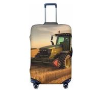 FWJZDSP Coprivaligia con stampa del raccolto del trattore agricolo Coprivaligia elasticizzato Coprivaligia da viaggio antigraffio Coprivaligia lavabile per bagagli da 18-32 pollici