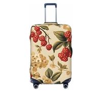 FWJZDSP Coprivaligia da viaggio vintage con fiori di gelso, elegante, elasticizzato, lavabile, antigraffio, adatto a valigie da 22-24 pollici.