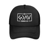 FWJZDSP Dio è più Grande degli Alti e Bassi, Croce Cristiana Gesù 2024, Cappello da papà, Donna, Uomo, Cappello da Camionista, Berretto da Baseball, Nero