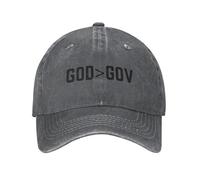 FWJZDSP Dio è più Grande del Governo Cappello Dio più Grande del Governo Cristo Gesù 2024 Cappello Cristiano Cappellino da Baseball papà Camionista