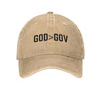 FWJZDSP Dio è più Grande del Governo Cappello Dio più Grande del Governo Cristo Gesù 2024 Cappello Cristiano Cappellino da Baseball papà Camionista
