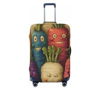 FWJZDSP divertenti facce vegetali Coprivaligia da viaggio elastico Coprivaligia da viaggio Coprivaligia lavabile antigraffio