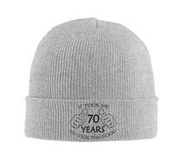 FWJZDSP Divertenti Regali per Il 70° Compleanno: Mi Ci Sono Voluti 70 Anni per apparire così Bene. Berretto con Teschio, Berretto Lavorato a Maglia per Uomo e Donna, Nero.