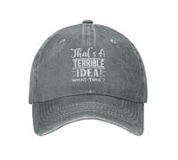 FWJZDSP Ecco un'idea Terribile: Cappello da papà per Uomo, Cappelli grafici.