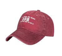FWJZDSP Essere Bob è Un Lavoro Duro, ma Qualcuno Deve pur Farlo. Cappellino da Baseball Regolabile e Basso Profilo, per Uomo e Donna, Nero.