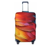 FWJZDSP Fantastiche coperture per valigie con piume di pappagallo, elastiche, lavabili, antigraffio, per bambini e adulti, adatte a bagagli da 18 a 32 pollici