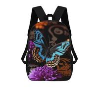 FWJZDSP Farfalla su un bel fiore zaino per computer portatile per uomo donna 17 pollici zaino da viaggio Daypack borsa da lavoro borsa laptop bookbag