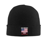 FWJZDSP Ho Avuto Abbastanza Voto, Bandiera repubblicana, Voto Rosso, Berretto antidemocratico, Cappello da Uomo, Berretto da Donna, Berretto Lavorato a Maglia, Cappello Nero