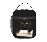 FWJZDSP I Am Hungry Borsa Termica Porta Pranzo Portatile, Borsa Termica Riutilizzabile per Donne Uomini Lavoro Picnic Campeggio