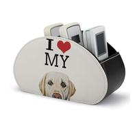 FWJZDSP I Love My Labrador Retriever Portatelecomando, organizer per telecomando, scatola portaoggetti per controller multimediali con 5 scomparti per cosmetici e articoli per ufficio