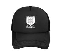 FWJZDSP Insegno ai Miei Figli a Colpire e rubare, Berretto da Baseball da Uomo e da Donna, Regalo per papà, Cappello da Camionista Regolabile