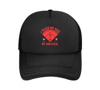 FWJZDSP Insegno ai Miei Figli a Colpire e rubare, Berretto da Baseball da Uomo e da Donna, Regalo per papà, Cappello da Camionista Regolabile
