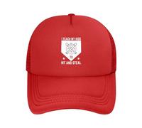 FWJZDSP Insegno ai Miei Figli a Colpire e rubare, Berretto da Baseball da Uomo e da Donna, Regalo per papà, Cappello da Camionista Regolabile