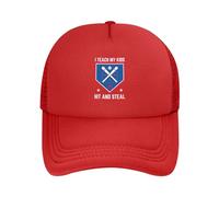 FWJZDSP Insegno ai Miei Figli a Colpire e rubare, Berretto da Baseball da Uomo e da Donna, Regalo per papà, Cappello da Camionista Regolabile