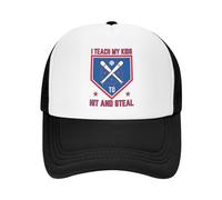 FWJZDSP Insegno ai Miei Figli a Colpire e rubare, Cappello da Baseball Regolabile da Uomo e da Donna, Regalo per papà