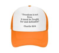 FWJZDSP La libertà Non è Gratuita, bisogna lottare per ottenerla e difenderla. Cappello da Camionista Regolabile. Cappellino da Baseball Vintage per papà.