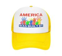 FWJZDSP l'America è Stata costruita dagli immigrati. Cappello a Rete. Sostieni i Diritti dei Rifugiati. Cappello da Baseball. Cappello da Camionista.