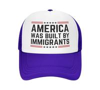 FWJZDSP l'America è Stata costruita dagli immigrati. Cappello a Rete. Sostieni i Diritti dei Rifugiati. Cappello da Baseball. Cappello da Camionista.