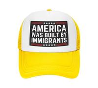 FWJZDSP l'America è Stata costruita dagli immigrati. Cappello a Rete. Sostieni i Diritti dei Rifugiati. Cappello da Baseball. Cappello da Camionista.