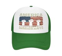 FWJZDSP l'America è Stata costruita dagli immigrati. Cappello a Rete. Sostieni i Diritti dei Rifugiati. Cappello da Baseball. Cappello da Camionista.