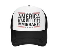 FWJZDSP l'America è Stata costruita dagli immigrati. Cappello a Rete. Sostieni i Diritti dei Rifugiati. Cappello da Baseball. Cappello da Camionista.