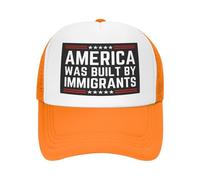 FWJZDSP l'America è Stata costruita dagli immigrati. Cappello a Rete. Sostieni i Diritti dei Rifugiati. Cappello da Baseball. Cappello da Camionista.