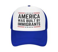 FWJZDSP l'America è Stata costruita dagli immigrati. Cappello a Rete. Sostieni i Diritti dei Rifugiati. Cappello da Baseball. Cappello da Camionista.