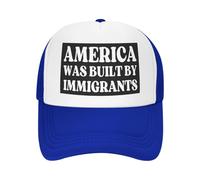 FWJZDSP l'America è Stata costruita dagli immigrati. Cappello a Rete. Sostieni i Diritti dei Rifugiati. Cappello da Baseball. Cappello da Camionista.