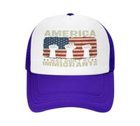 FWJZDSP l'America è Stata costruita dagli immigrati. Cappello a Rete. Sostieni i Diritti dei Rifugiati. Cappello da Baseball. Cappello da Camionista.