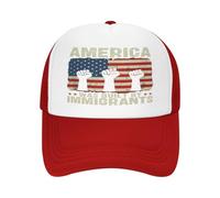 FWJZDSP l'America è Stata costruita dagli immigrati. Cappello a Rete. Sostieni i Diritti dei Rifugiati. Cappello da Baseball. Cappello da Camionista.