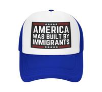 FWJZDSP l'America è Stata costruita dagli immigrati. Cappello a Rete. Sostieni i Diritti dei Rifugiati. Cappello da Baseball. Cappello da Camionista.