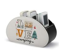 FWJZDSP Love Camping Campfire Supporto per telecomando Scatola portaoggetti con 5 scomparti per cosmetici e forniture per ufficio