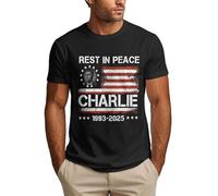 FWJZDSP Maglietta Resto in Omaggio a Charlie Kirk, Maglietta da Uomo Repubblicano in Piedi con Charlie