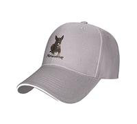 FWJZDSP Maligator Pastore Belga Malinois Berretto da Baseball Unisex Vintage Uomo Donna Basso Profilo Cappello da papà Regolabile,Nero