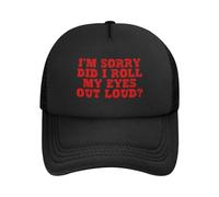 FWJZDSP Mi Dispiace, Ho alzato Gli Occhi al Cielo? Cappello da Baseball Nero con Motivo a Rete Rumoroso