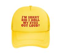 FWJZDSP Mi Dispiace, Ho alzato Gli Occhi al Cielo? Cappello da Baseball Nero con Motivo a Rete Rumoroso