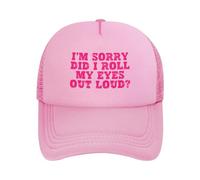 FWJZDSP Mi Dispiace, Ho alzato Gli Occhi al Cielo? Cappello da Baseball Nero con Motivo a Rete Rumoroso